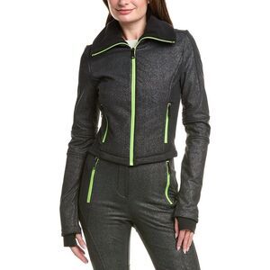 Khrisjoy Womens Glitter Ski Jacket, Black